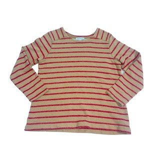 Coldwater Creek Striped Sweatshirt Size Large (no tag)  Boat Neckline
